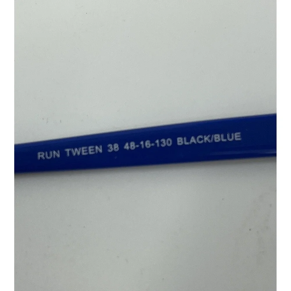 Runway Tween 38 Eyeglasses Frames Black Blue Full Rim 48-16-130